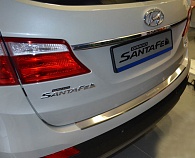 Накладка на бампер Hyundai Grand Santa Fe '2012-2018 (с загибом, исполнение Premium) NataNiko