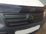 Зимняя накладка на решетку радиатора для Volkswagen Caddy '2004-2010 (верхняя решетка) матовая FLY