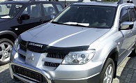 Дефлектор капота Mitsubishi Outlander '2003-2010 (с логотипом) Sim