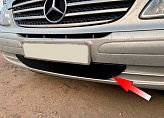 Зимняя накладка на решетку радиатора для Mercedes-Benz Vito (W639) '2003-2010 (бампер низ) матовая FLY