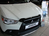 Дефлектор капота Mitsubishi ASX '2012-2019 (без логотипа, короткий) EGR