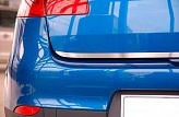 Накладка на нижнюю кромку багажника Chevrolet Spark '2010-> (матовая) Alufrost