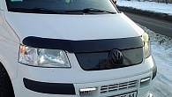 Зимняя накладка на решетку радиатора для Volkswagen T5 '2003-2009 (верхняя решетка) глянцевая FLY