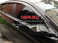 Дефлекторы окон Chevrolet Aveo '2008-2011 (хетчбек, 5 дверей, тёмные) Autoclover