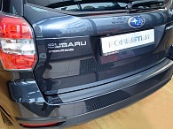 Накладка на бампер Subaru Forester '2012-2018 (с загибом, исполнение Premium) NataNiko