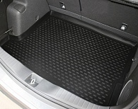 Коврик в багажник Honda Civic '2011-2017 (хетчбек, с сабвуфером) Novline-Autofamily (черный, полиуретановый)