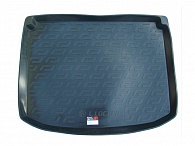 Коврик в багажник Peugeot 308 '2007-2013 (хетчбек) L.Locker (черный, пластиковый)