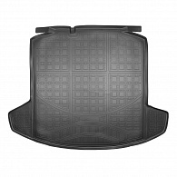 Коврик в багажник Volkswagen Polo Liftback '2020-> (с ушами) Norplast (черный, пластиковый)