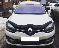 Дефлектор капота Renault Megane '2014-2016 (без логотипа) Sim