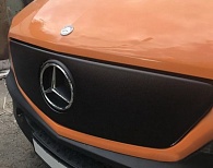 Зимняя накладка на решетку радиатора для Mercedes-Benz Sprinter (W906) '2013-2018 (верхняя решетка) матовая FLY