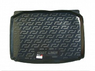Коврик в багажник Skoda Fabia '2007-2014 (хетчбек) L.Locker (черный, пластиковый)