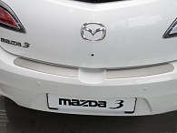Накладка на бампер Mazda 3 '2009-2013 (прямая, хетчбек, исполнение Premium) NataNiko
