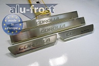 Накладки на пороги Toyota Corolla '2007-2013 (сталь) Alufrost