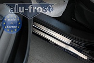 Накладки на пороги Citroen C3 Picasso '2009-> (сталь) Alufrost