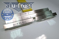 Накладки на пороги Nissan X-Trail (T30) '2001-2007 (сталь) Alufrost