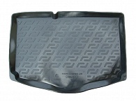 Коврик в багажник Citroen C3 '2001-2009 (хетчбек) L.Locker (черный, пластиковый)