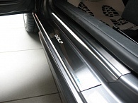 Накладки на пороги Volkswagen Golf 6 '2008-2013 (хетчбек, 5 дверей, исполнение Premium) NataNiko