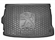 Коврик в багажник Peugeot 308 '2013-2021 (хетчбек) Avto-Gumm (черный, пластиковый)