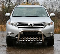 Кенгурятник Toyota Highlander '2010-2013 (диаметр 76 мм) Novline-Autofamily