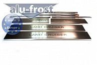 Накладки на пороги Toyota Land Cruiser 200 '2007-2021 (сталь) Alufrost