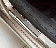 Накладки на пороги Ford S-Max '2015-> (сталь) Alufrost