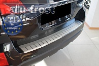 Накладка на бампер Subaru Outback '2009-2014 (с загибом, сталь) Alufrost