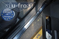 Накладки на пороги Ford Fusion '2002-2012 (сталь) Alufrost