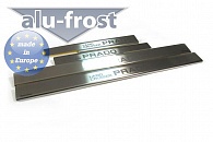 Накладки на пороги Toyota Land Cruiser Prado 120 '2002-2009 (сталь) Alufrost