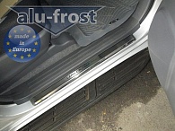 Накладки на пороги Toyota Land Cruiser Prado 150 '2009-2023 (сталь) Alufrost