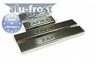Накладки на пороги Opel Zafira Tourer (C) '2011-> (сталь) Alufrost