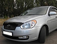 Дефлектор капота Hyundai Accent '2006-2010 (без логотипа) Sim
