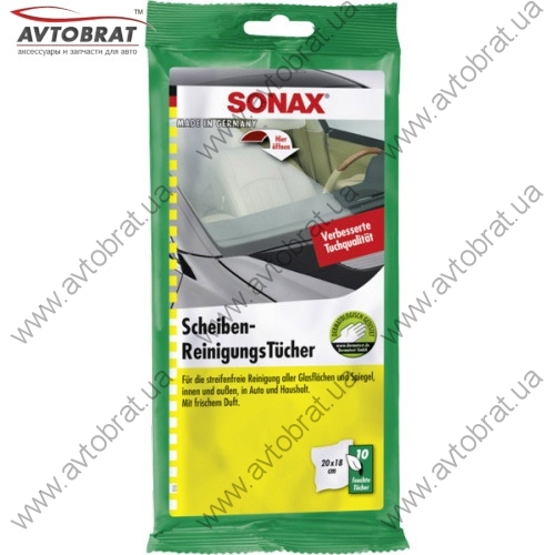 Салфетки для очистки стекла Sonax 10 шт (4064700415003)