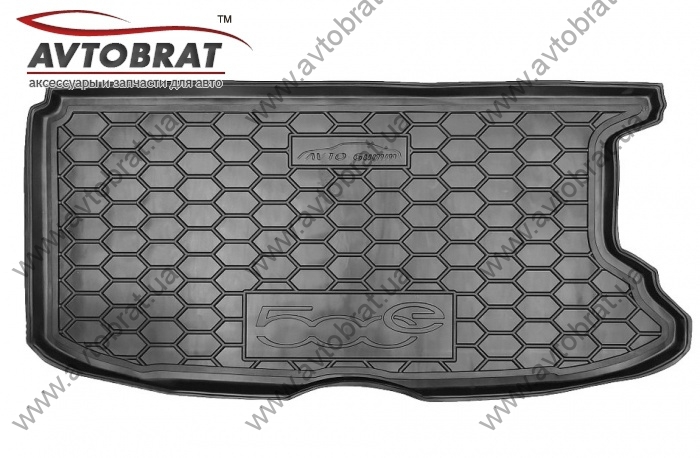 Коврик в багажник Fiat 500e '2007-2020 (хетчбек) Avto-Gumm (черный, пластиковый)