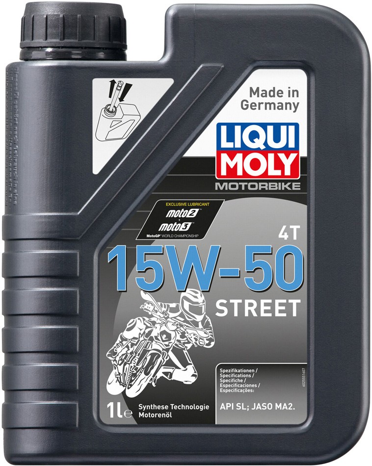 Масло моторное Liqui Moly 4-т для мотоциклов Motorbike 4T Street 15W-50 1 л (2555)
