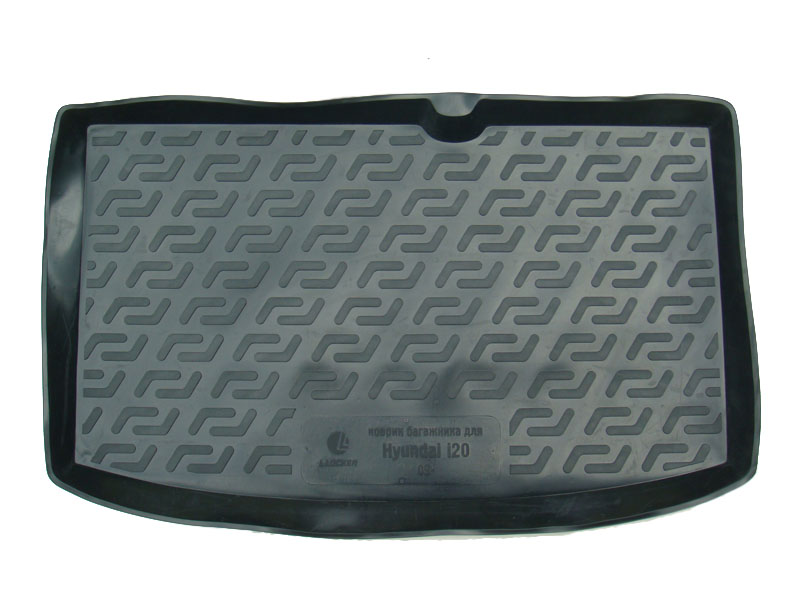 Коврик в багажник Hyundai i20 '2008-2014 (хетчбек) L.Locker (черный, пластиковый)