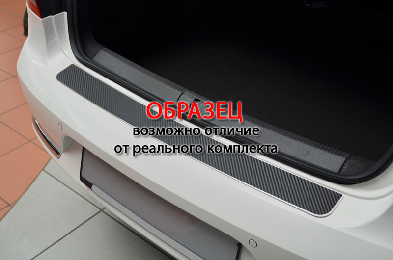 Накладка на бампер Mazda 6 '2007-2010 (прямая, универсал, исполнение Premium+карбоновая пленка) NataNiko