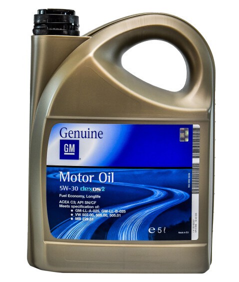 Масло моторное GM Motor Oil Dexos2 5W-30 5 л (93165557)