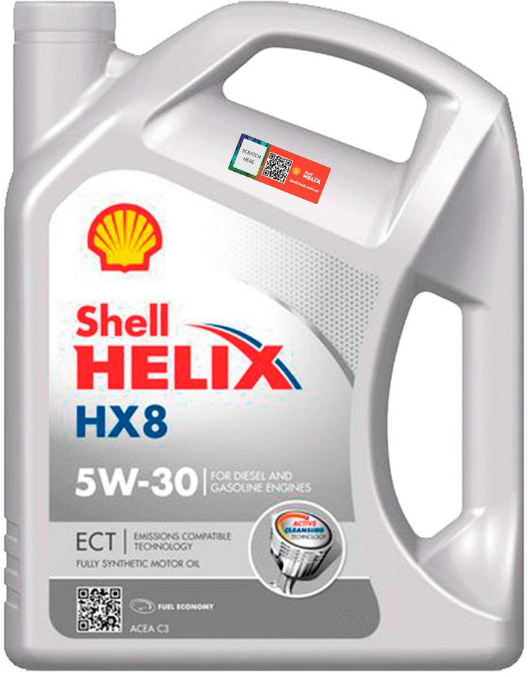 Масло моторное Shell Helix ECT HX8 5W-30 5 л (10620)