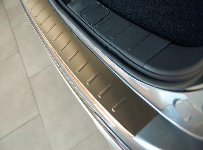 Накладка на бампер Nissan Murano '2008-2014 (прессованная, с загибом, сталь) Alufrost