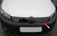 Зимняя накладка на решетку радиатора для Volkswagen Caddy '2010-2015 (верхняя решетка) глянцевая FLY