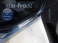 Накладки на пороги Renault Dokker '2012-> (сталь) Alufrost