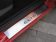 Накладки на пороги Renault Clio '2005-2012 (5 дверей, исполнение Premium) NataNiko