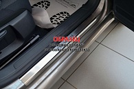 Накладки на пороги Citroen Grand C4 Picasso '2013-> (исполнение Premium) NataNiko